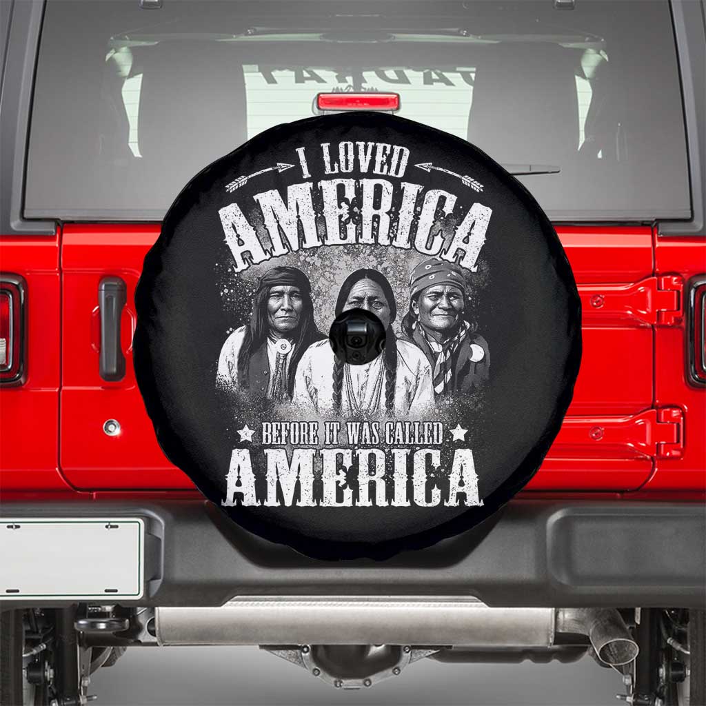 I Loved America Before It Was Called America Spare Tire Cover Native American TS11 Black Print Your Wear