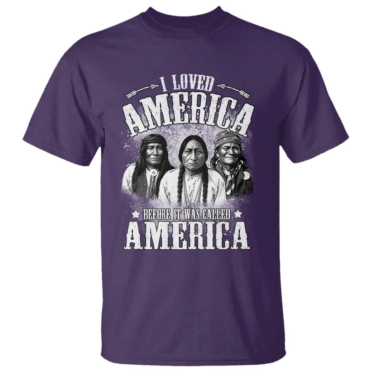 I Loved America Before It Was Called America T Shirt Native American TS11 Purple Print Your Wear