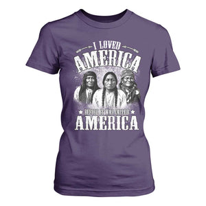 I Loved America Before It Was Called America T Shirt For Women Native American TS11 Purple Print Your Wear