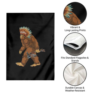 Funny Bigfoot American Indian Native Sasquatch Tomahawk Garden Flag TS11 Print Your Wear