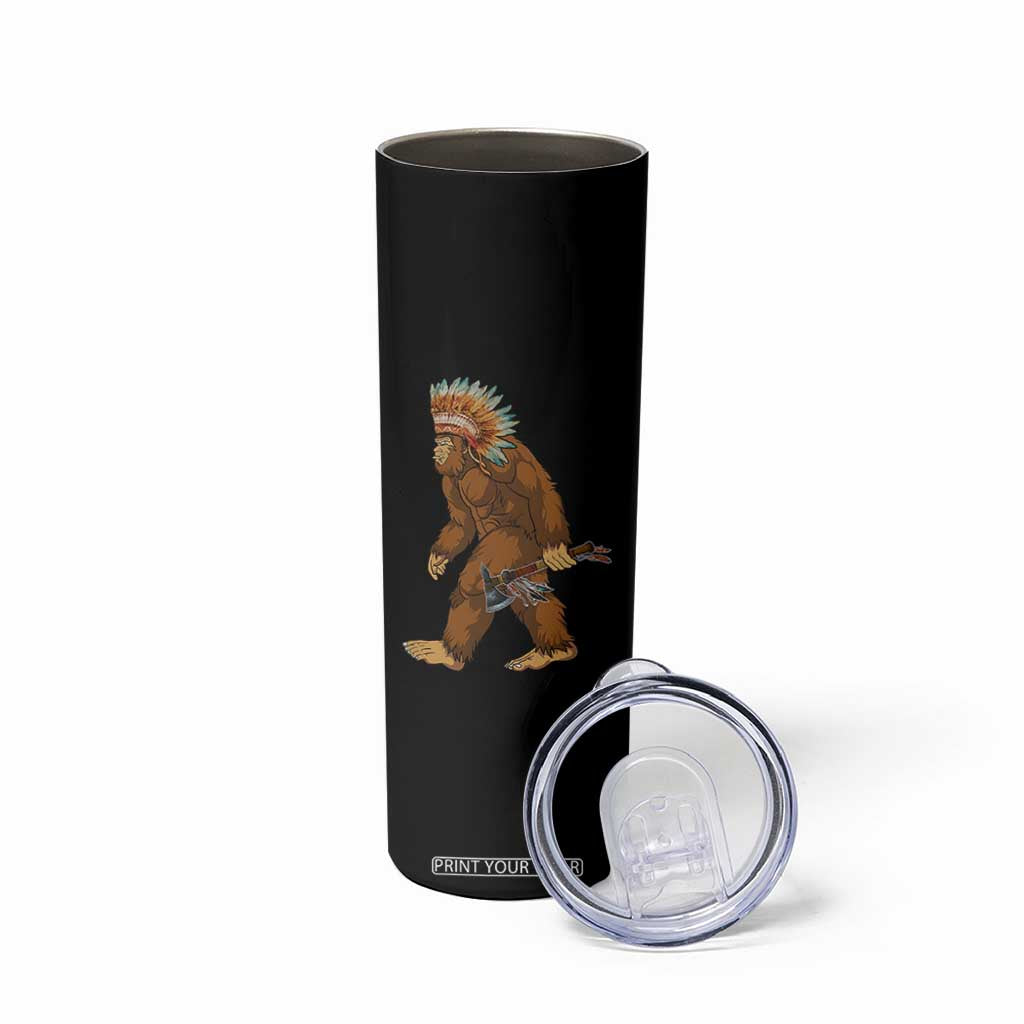 Funny Bigfoot American Indian Native Sasquatch Tomahawk Skinny Tumbler TS11 Print Your Wear