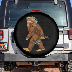 Funny Bigfoot American Indian Native Sasquatch Tomahawk Spare Tire Cover TS11 No hole Black Print Your Wear