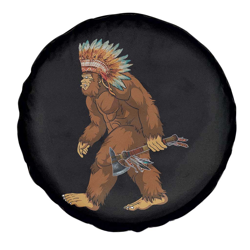 Funny Bigfoot American Indian Native Sasquatch Tomahawk Spare Tire Cover TS11 Print Your Wear