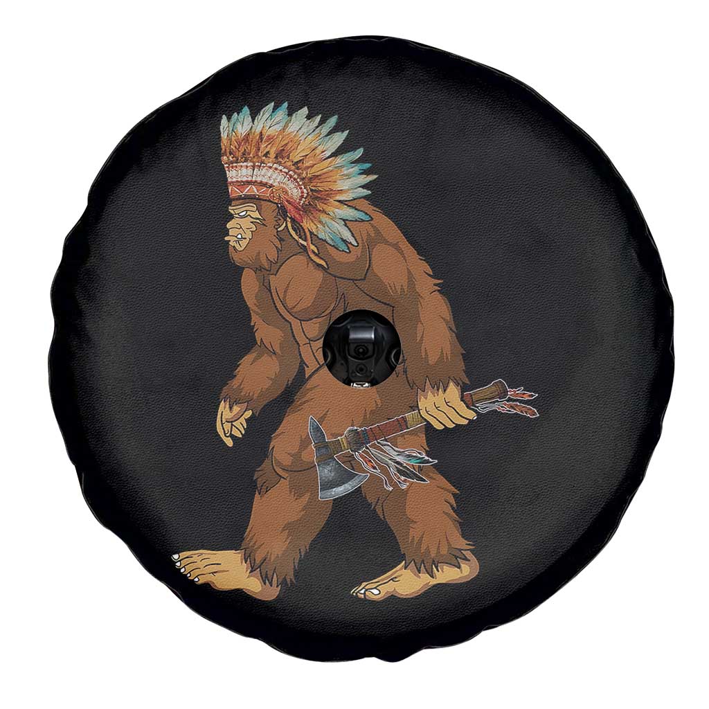 Funny Bigfoot American Indian Native Sasquatch Tomahawk Spare Tire Cover TS11 Print Your Wear