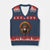 Bigfoot Native American Chief Sasquatch Wearing Headdress V-Neck Knit Sweater Vest - Print Your Wear