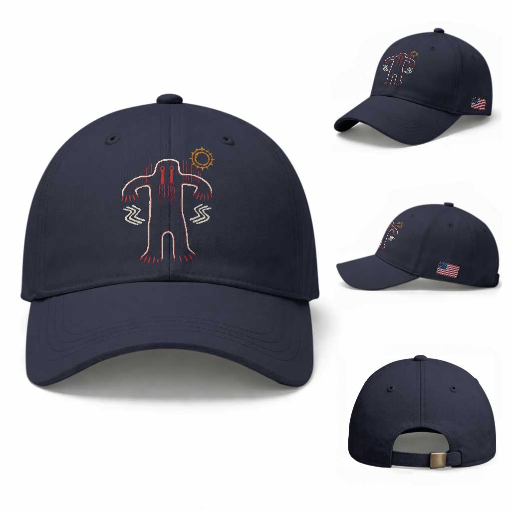 Native American Bigfoot Sasquatch Petroglyph Cave Art Baseball Cap