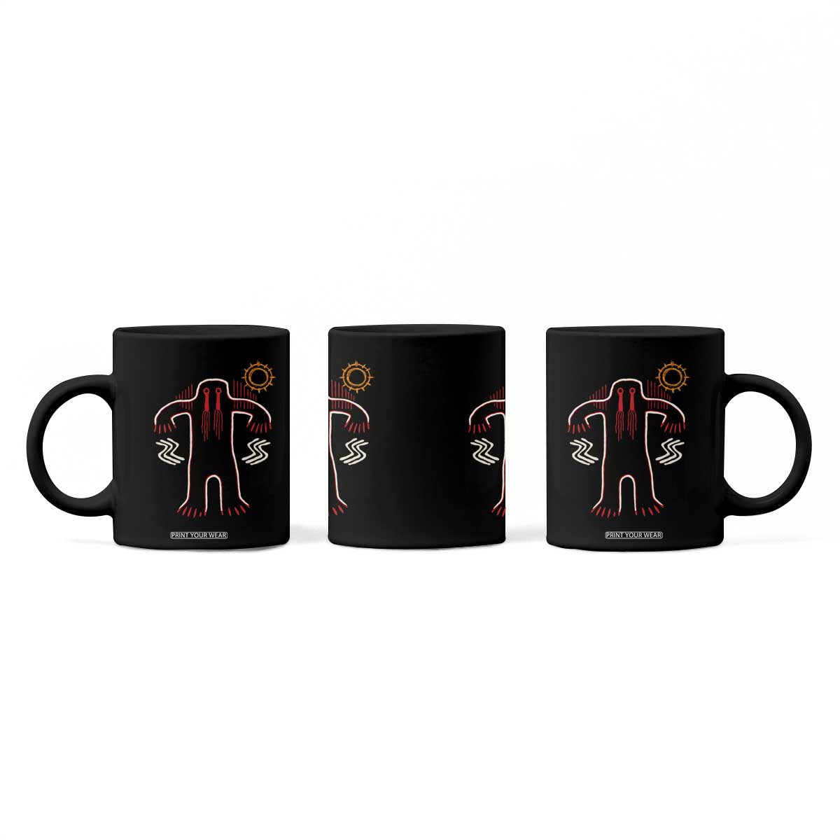 Native American Bigfoot Sasquatch Petroglyph Cave Art Coffee Mug TS11 Print Your Wear