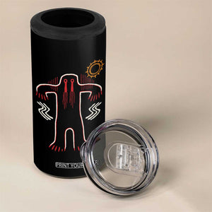 Native American Bigfoot Sasquatch Petroglyph Cave Art 4 in 1 Can Cooler Tumbler TS11 Print Your Wear