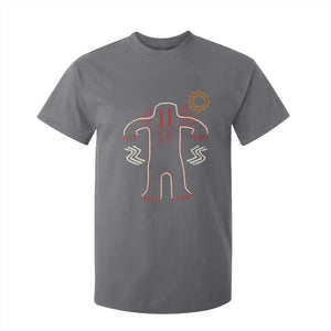 Native American Bigfoot Sasquatch Petroglyph Cave Art T Shirt For Kid TS11 Charcoal Print Your Wear