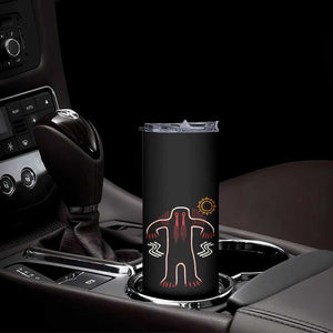 Native American Bigfoot Sasquatch Petroglyph Cave Art Skinny Tumbler TS11 Print Your Wear