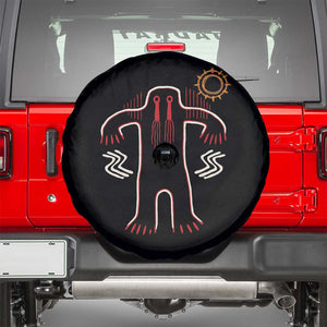 Native American Bigfoot Sasquatch Petroglyph Cave Art Spare Tire Cover TS11 Black Print Your Wear