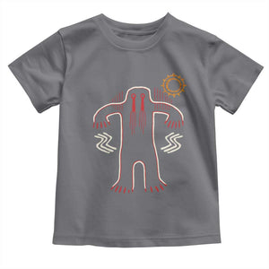 Native American Bigfoot Sasquatch Petroglyph Cave Art Toddler T Shirt TS11 Charcoal Print Your Wear