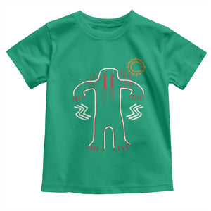 Native American Bigfoot Sasquatch Petroglyph Cave Art Toddler T Shirt TS11 Irish Green Print Your Wear