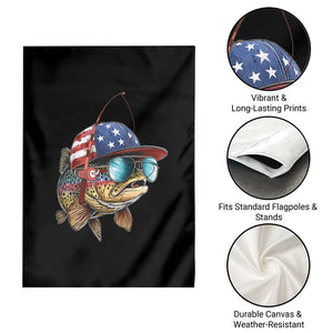 Funny Patriot American Flag Bass Fish Fishing Garden Flag TS11 Print Your Wear