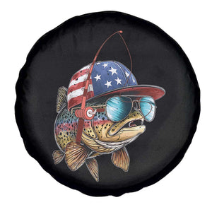 Funny Patriot American Flag Bass Fish Fishing Spare Tire Cover TS11 Print Your Wear