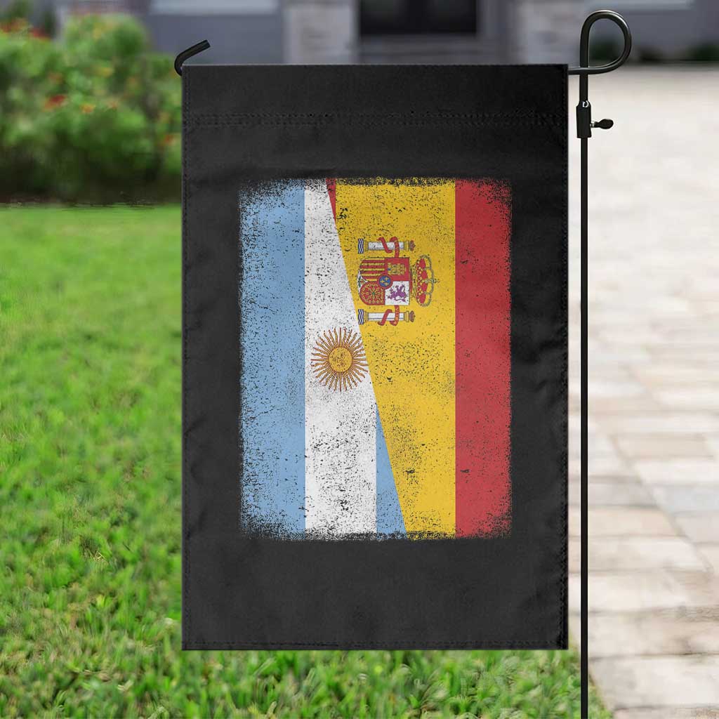 Spain Argentina Half Flag Spanish Argentinian Roots Garden Flag