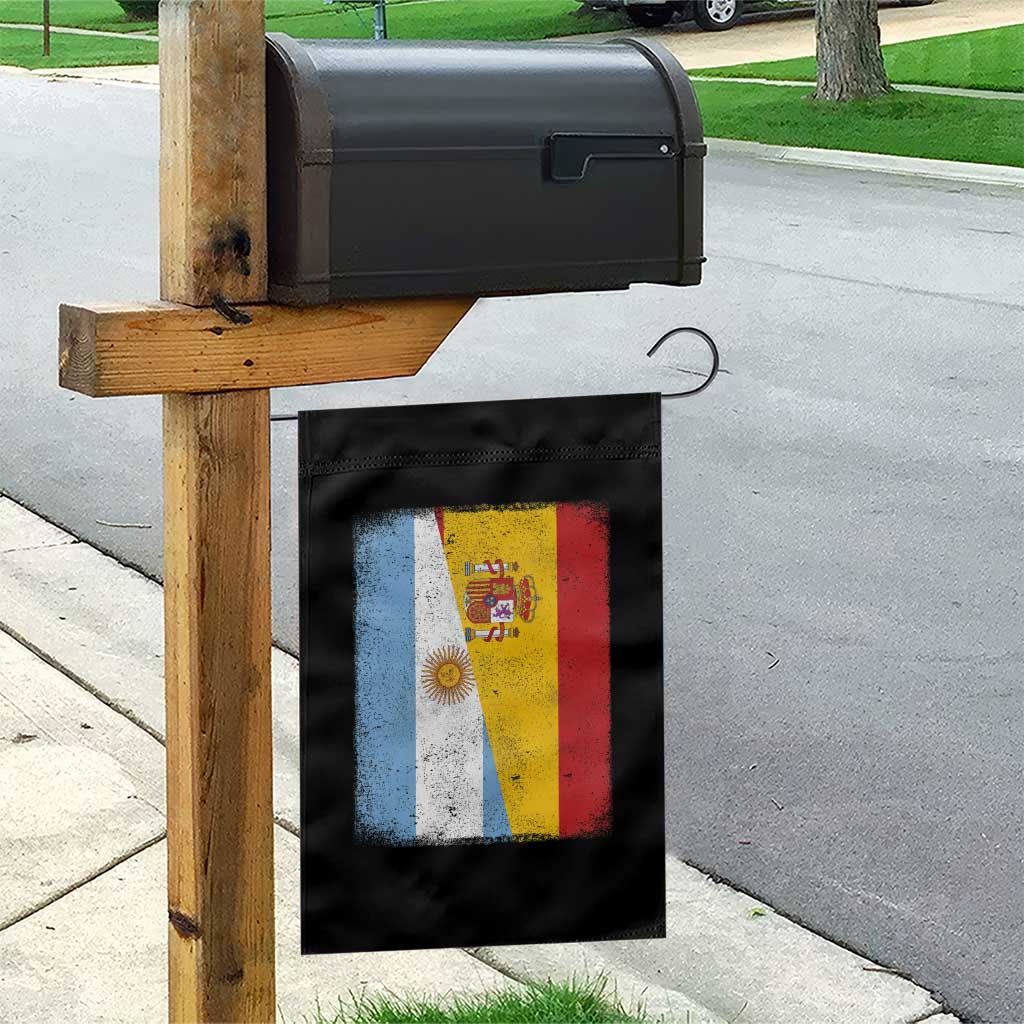 Spain Argentina Half Flag Spanish Argentinian Roots Garden Flag