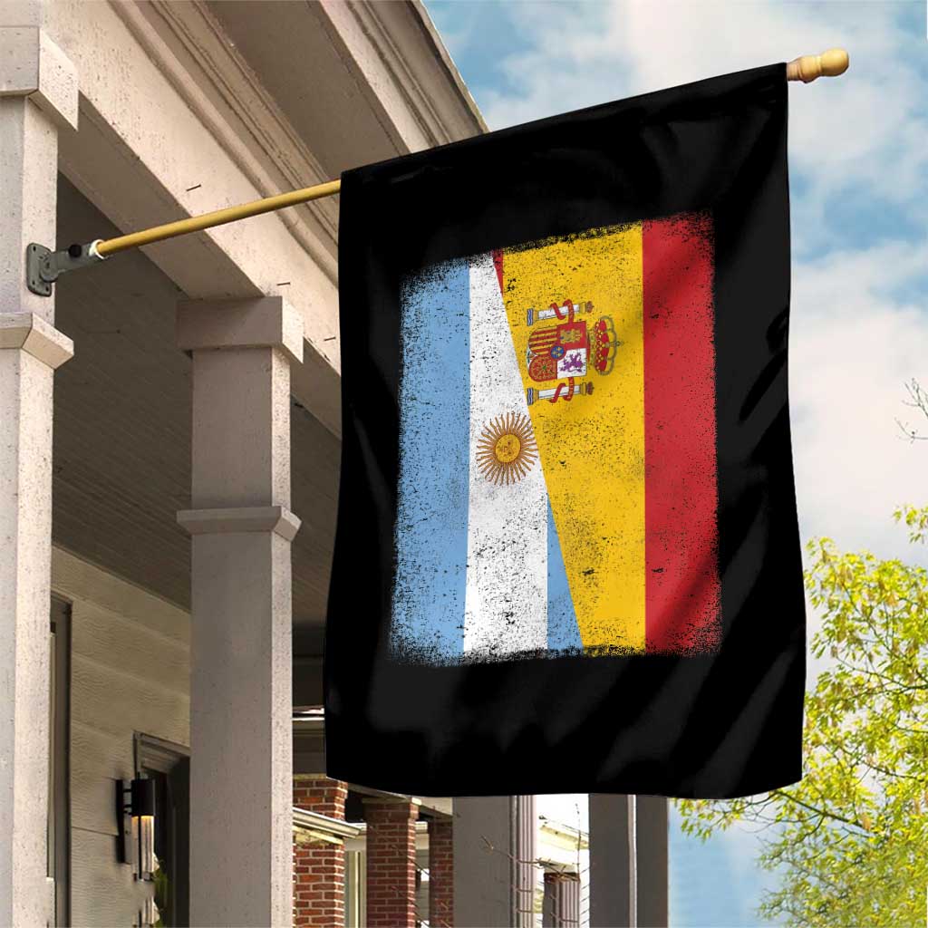 Spain Argentina Half Flag Spanish Argentinian Roots Garden Flag