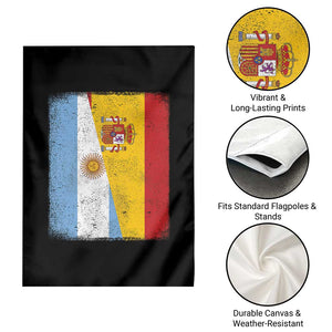 Spain Argentina Half Flag Spanish Argentinian Roots Garden Flag