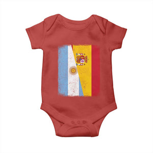 Spain Argentina Half Flag Spanish Argentinian Roots Baby Onesie
