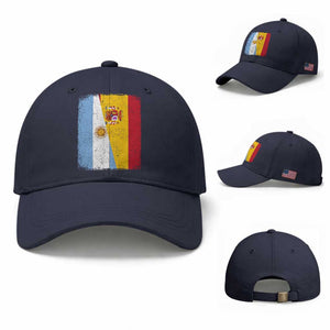 Spain Argentina Half Flag Spanish Argentinian Roots Baseball Cap
