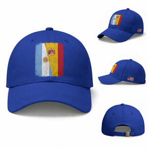 Spain Argentina Half Flag Spanish Argentinian Roots Baseball Cap