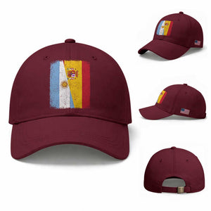 Spain Argentina Half Flag Spanish Argentinian Roots Baseball Cap
