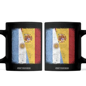 Spain Argentina Half Flag Spanish Argentinian Roots Coffee Mug