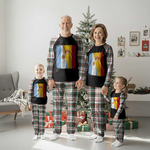 Spain Argentina Half Flag Spanish Argentinian Roots Plaid Pajama Set