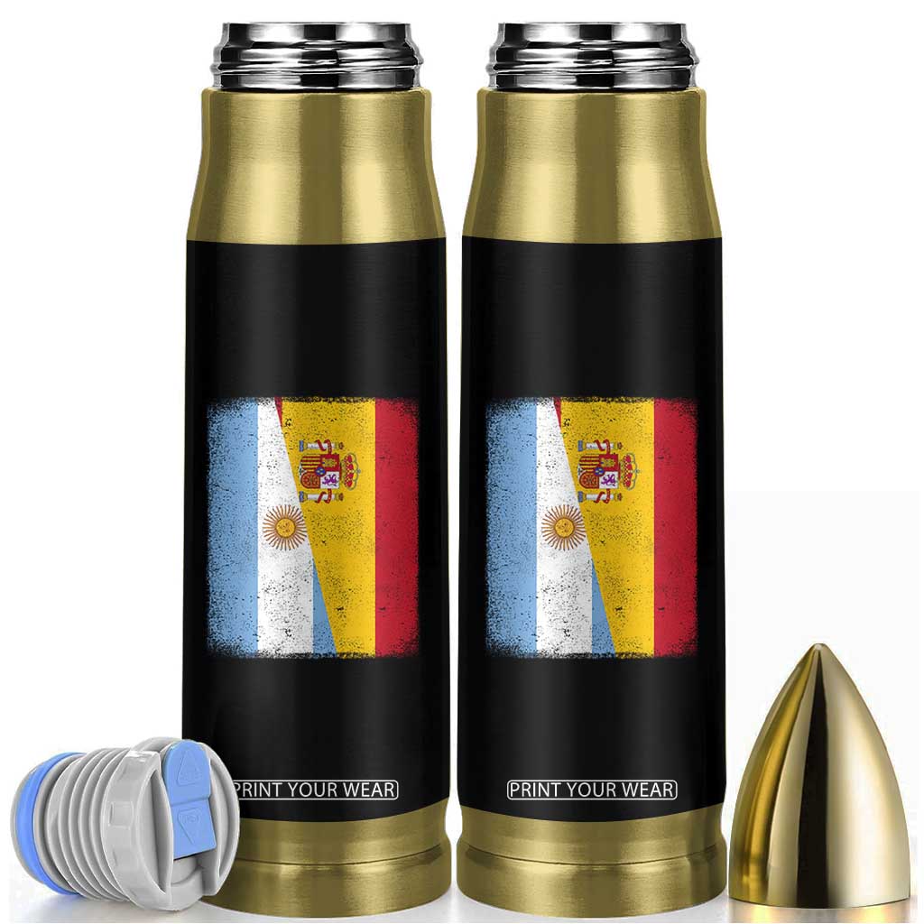 Spain Argentina Half Flag Spanish Argentinian Roots Bullet Tumbler