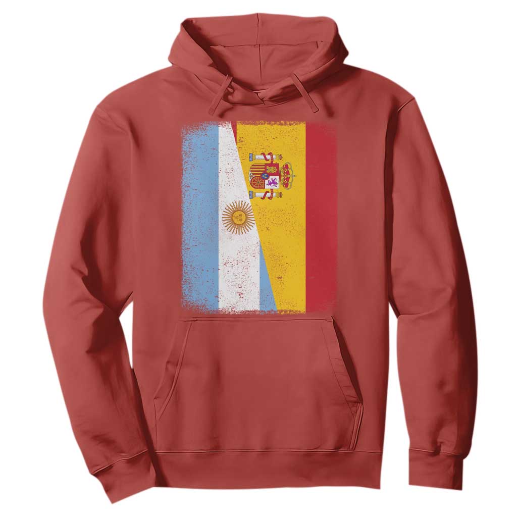 Spain Argentina Half Flag Spanish Argentinian Roots Hoodie
