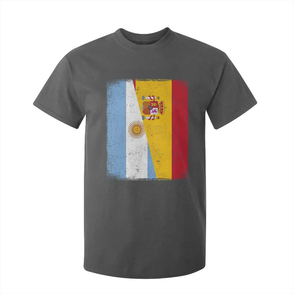 Spain Argentina Half Flag Spanish Argentinian Roots T Shirt For Kid