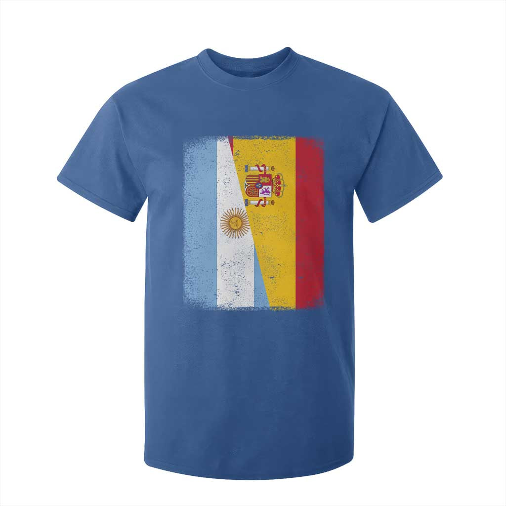 Spain Argentina Half Flag Spanish Argentinian Roots T Shirt For Kid