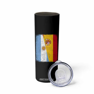 Spain Argentina Half Flag Spanish Argentinian Roots Skinny Tumbler