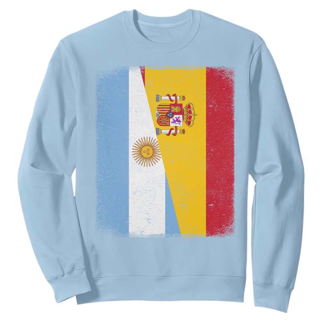 Spain Argentina Half Flag Spanish Argentinian Roots Sweatshirt