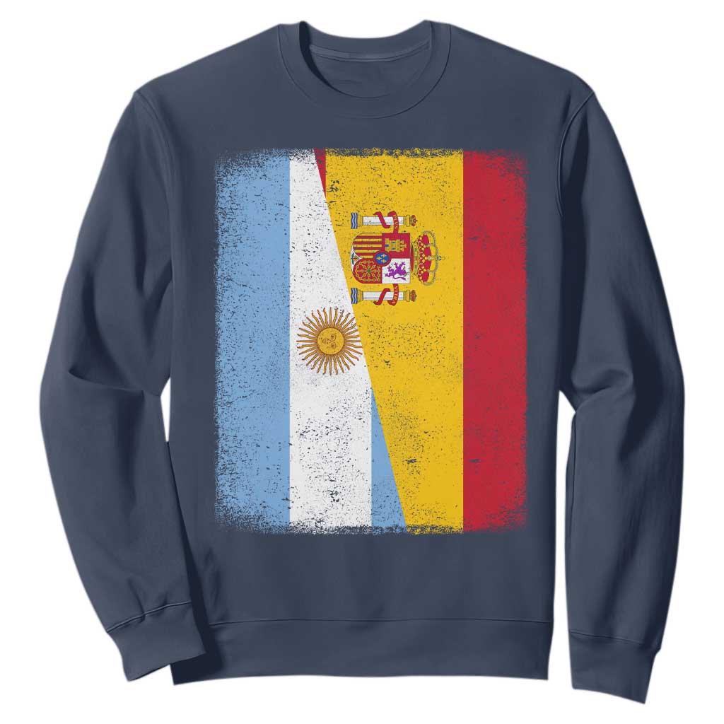 Spain Argentina Half Flag Spanish Argentinian Roots Sweatshirt