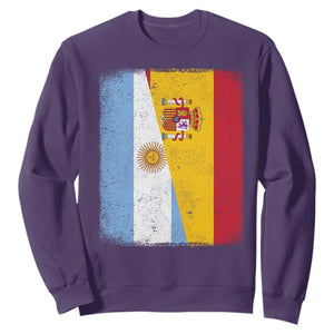 Spain Argentina Half Flag Spanish Argentinian Roots Sweatshirt