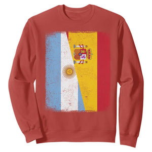 Spain Argentina Half Flag Spanish Argentinian Roots Sweatshirt