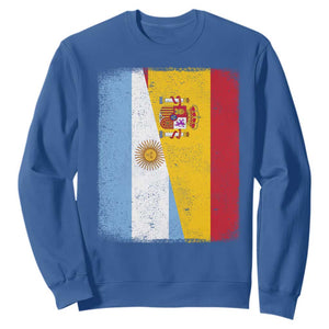 Spain Argentina Half Flag Spanish Argentinian Roots Sweatshirt
