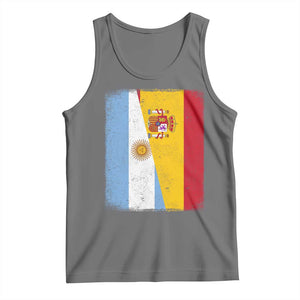 Spain Argentina Half Flag Spanish Argentinian Roots Tank Top