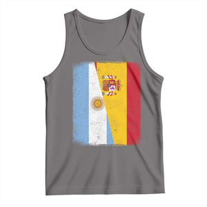 Spain Argentina Half Flag Spanish Argentinian Roots Tank Top