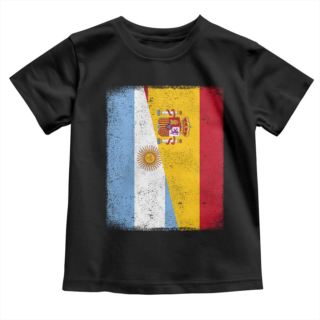 Spain Argentina Half Flag Spanish Argentinian Roots Toddler T Shirt