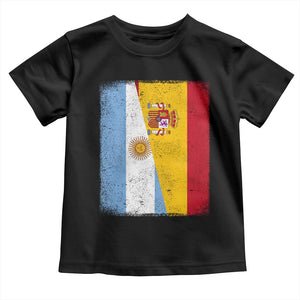 Spain Argentina Half Flag Spanish Argentinian Roots Toddler T Shirt