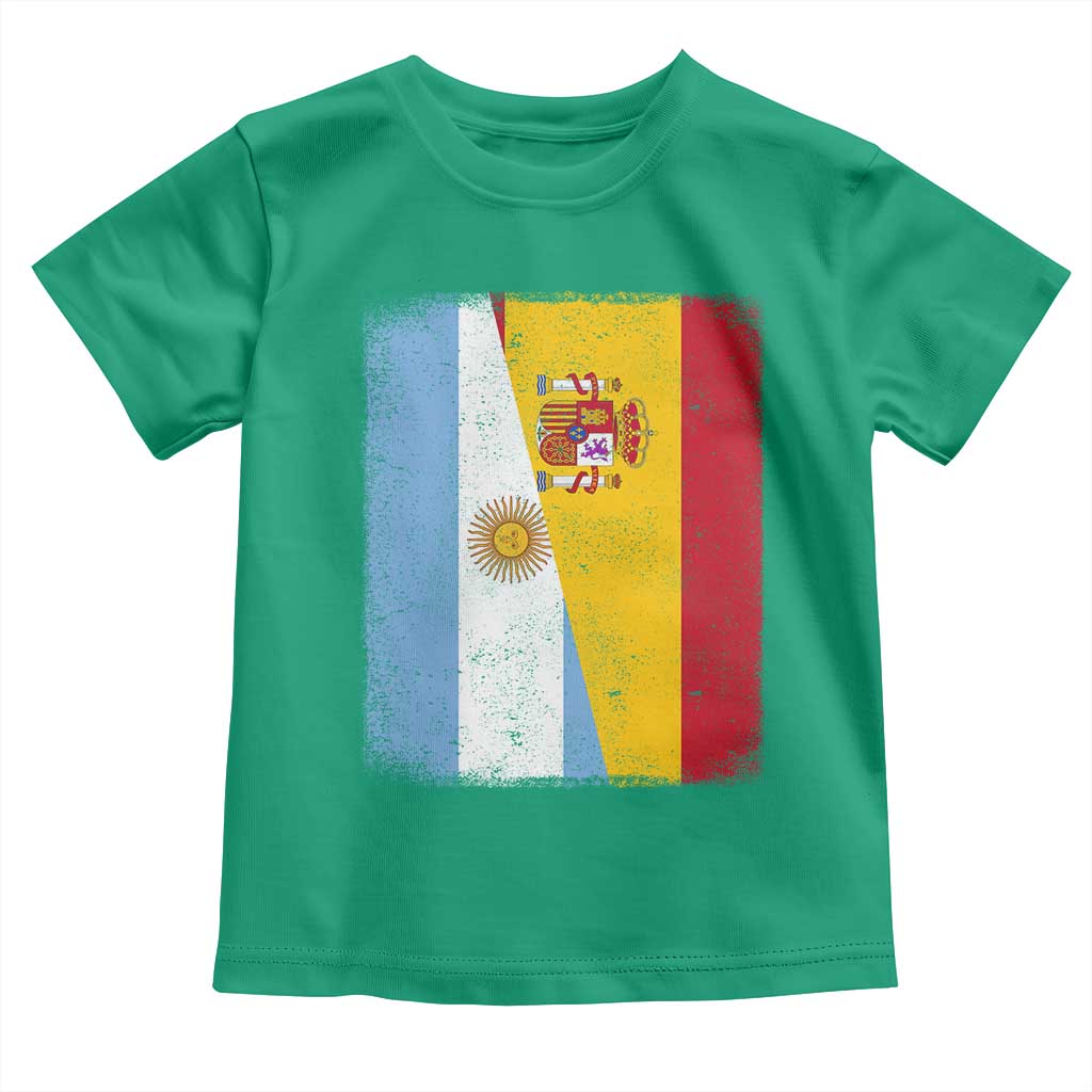 Spain Argentina Half Flag Spanish Argentinian Roots Toddler T Shirt