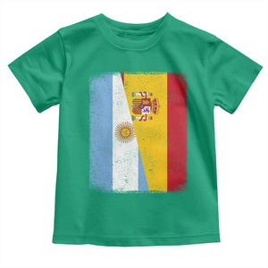 Spain Argentina Half Flag Spanish Argentinian Roots Toddler T Shirt