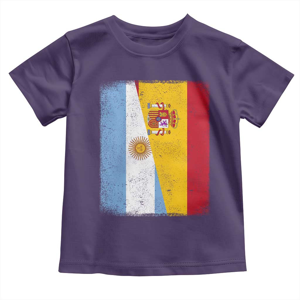 Spain Argentina Half Flag Spanish Argentinian Roots Toddler T Shirt