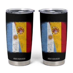 Spain Argentina Half Flag Spanish Argentinian Roots Tumbler Cup