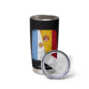 Spain Argentina Half Flag Spanish Argentinian Roots Tumbler Cup