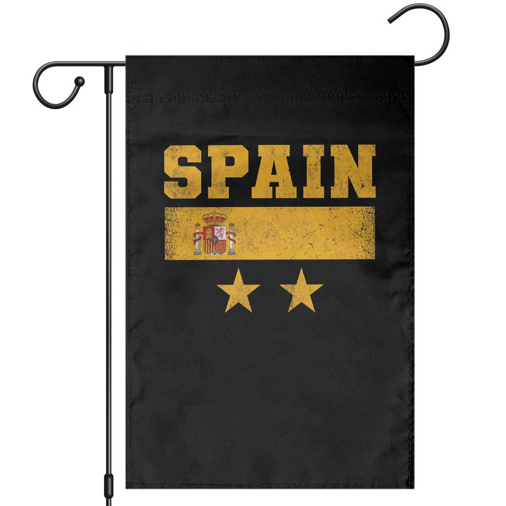 Spain Champions 2026 Second Star Garden Flag Espana Coat of Arms TS11 Black Print Your Wear