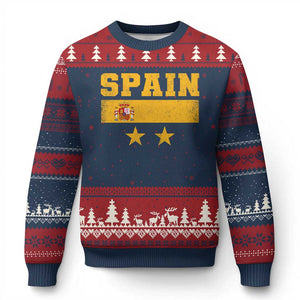 Spain Champions 2026 Second Star Ugly Christmas Sweater Espana Coat of Arms